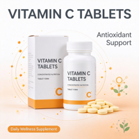 Comprimés de vitamine C, complément nutritionnel antioxydant quotidien halal