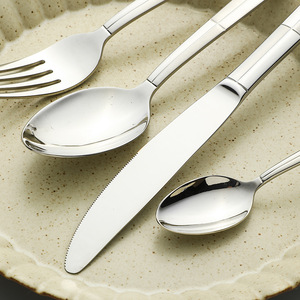 Shinyjy 304 Stainless Steel Cutlery <b>Set</b> Steak Knife Fork Spoon Mirror Polished Western Tableware Hotel Use - Product Image 4