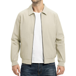 Chaqueta Ligera con Cremallera para Hombre, Tallas Grandes, Estilo Urbano Vintage, Ropa de Moda para Exteriores, por Fabricante de Ropa Teñida Lisa - Product Image 1