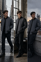 Blouson Bomber Homme Personnalisé Résistant à l'Eau, Blouson de Pilote avec Poches Utilitaires, Marque Privée, Streetwear, Manteau Technique d'Entraînement, Veste Universitaire