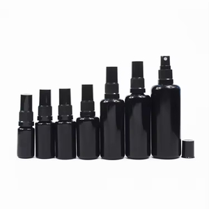 Bouteilles en verre cosmétique violet foncé anti-odeur de 510, 15, 20, 30, 50, 60, 100 ml vides pour huiles essentielles avec compte-gouttes et pulvérisateur à pompe - Product Image 6
