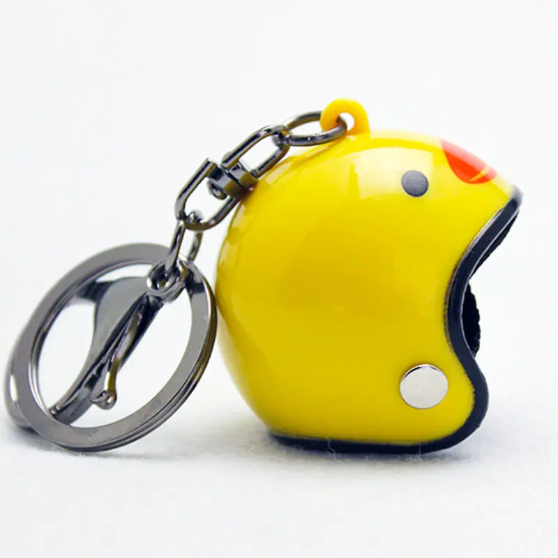 Mini spor motosiklet kask kolye anahtarlık Unisex anahtarlık anahtarlık yüzük bulucu aksesuarları şövalye kask anahtarlıklar