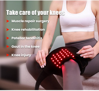 IDEATHERAPY Genouillère chauffante sans fil avec batterie externe 6000 mAh, soulagement de la douleur, thérapie par lumière rouge, vibration, masseur pour le genou
