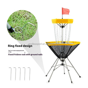 屋外 裏庭 プレー 練習用 ミニ マーカー 折りたたみ式 ディスクゴルフ ターゲット ディスクゴルフバスケットカバー付き フライングターゲット - Product Image 5