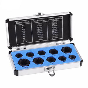 मल्टी-फंक्शन 10 पीसी क्षतिग्रस्त अखरोट स्टड रिमूवर बोल्ट रिमूवर स्क्रू निकालने वाले सॉकेट हैंड टूल किट - Product Image 4