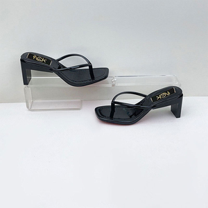 Y 37-41 Nuovi <span class=keywords><strong>Sandali</strong></span> da Donna con <span class=keywords><strong>Tacco</strong></span> <span class=keywords><strong>Alto</strong></span>, Tinta Unita, Punta Quadrata e Cinturino Singolo - Product Image 5