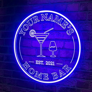 Özel şeffaf kokteyl bira bar burcu led ışık up işareti işık Neon adam mağara için bar ışığı duvar dekorasyon - Product Image 3
