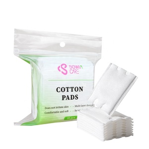 Rouleau de tampons en coton biodégradables personnalisables avec logo OEM, serviettes nettoyantes douces pour le visage, vente en gros pour la maison et les salons - Product Image 1