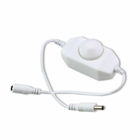 Gradateur LED 12V 2A 24W avec bouton, interrupteur de gradation en ligne marche/arrêt pour bande lumineuse LED monochrome