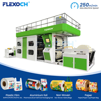 Machine d'impression flexographique à impression centrale haute vitesse 4 couleurs pour gobelets en papier, sacs en kraft et emballages alimentaires
