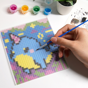 Kit de Pintura Acrílica Transparente No Tóxica <span class=keywords><strong>para</strong></span> Niños, Kit de Pintura de Píxeles de Ballena - Product Image 6