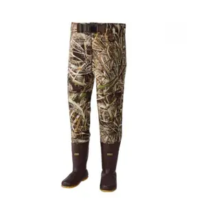 Tùy Chỉnh Của Nam Giới Không Thấm Nước Camo Neoprene Boot Foot Fishing Eo Cao Waders