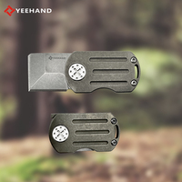 Couteau de poche pliable tactique Yeehand Sharp OEM personnalisable en acier D2 avec lame de 24 mm et manche en titane EDC