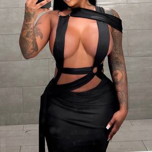 Robes moulantes à bretelles élastiques et découpes circulaires pour femmes – Tendance - Product Image 5