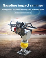Compacteur vibrant autoporté avec moteur à essence 6,5 CV pour la construction routière et le compactage des sols