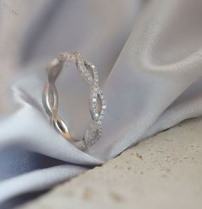 Dylam Unique <b>Silver</b> Fashion Trendy Accessories for Online Shops S925 Sterling <b>Silver</b> <b>Rings</b> Eternity <b>Cross</b> Wave Designs for Girl - Product Image 2