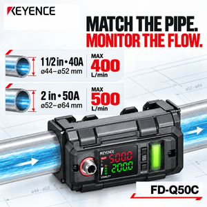 Sensor de Flujo Tipo Abrazadera FD-Q50C de Acero Inoxidable para Tuberías de 44-64 mm, 400-500 L/min, 4-20 mA, IO-Link, Medidor de Agua/Aceite - Product Image 2