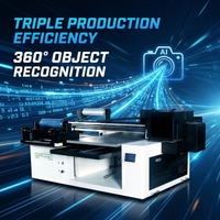 Impresora UV DTF Industrial A1 6090 con Cámara de Posicionamiento con Visión Artificial para Impresión de Etiquetas de Cristal, Máquina de Impresión de Adhesivos en Relieve 3D