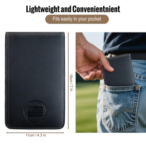 Boshiho Custom <b>Golf</b> Scorecard Holder Cover Vintage Leather <b>Golf</b> Scorecard Yardage Book Holder with Pen & Score Card - Product Image 3