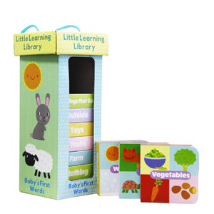 Impression personnalisée de mini-livres cartonnés : Livre des premiers mots pour bébé avec boîte de présentation, services d'impression de livres pour enfants - Product Image 1