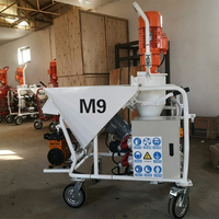 Machine à projeter le ciment et le mortier mural automatique M9 de haute qualité, portée de travail verticale de 20 m, horizontale de 30 m, avec pompe à moteur