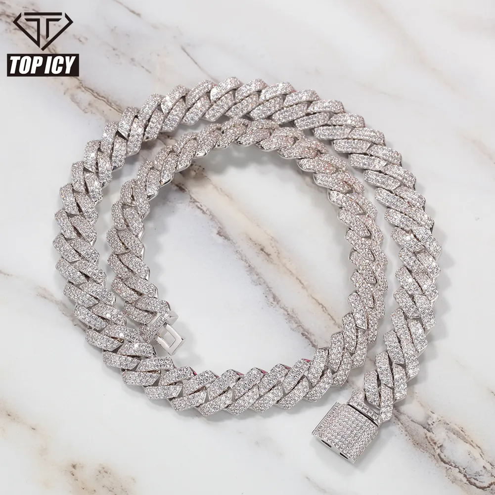 Hip Hop luxury men's iced out micro pave clear cz buckle gold plating 316l stainless steel cuban chain bracelet