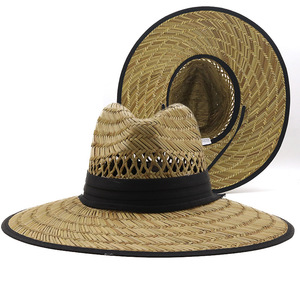Sombreros de Paja de Vaquero Británicos al por Mayor LDSC, Sombreros de Paja de Ala Ancha con Diseño Calado, Sombreros de Paja Naturales para Granja, Sombreros de Paja de Panamá Nuevos para Playa - Product Image 3