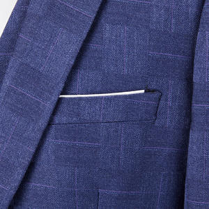 Setelan Jas Pria Motif Kotak-kotak Slim Fit 3 Potong Kasual Vintage untuk Pria untuk Pernikahan Bisnis Pesta Blazer Celana & Rompi - Product Image 5