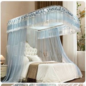 <span class=keywords><strong>Mosquitera</strong></span> avanzada con guía en forma de U <span class=keywords><strong>para</strong></span> uso doméstico, novedad 2026 <span class=keywords><strong>para</strong></span> dormitorio, sin soporte de instalación, riel grueso telescópico de suelo - Product Image 3
