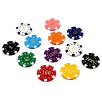 Jetons de poker professionnels de casino du Texas en plastique ABS de haute qualité, vente en gros, 40 mm