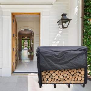 DB Artibear 4.1ft Heavy Duty <b>Firewood</b> <b>Rack</b> Stand Indoor Outdoor Metal Wood Pile Storage Stacker Logs Holder Storage Solution - Product Image 2