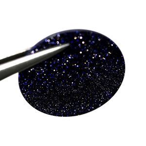 Piedras preciosas sintéticas de arena dorada azul, vidrio plano doble redondo, azul para la fabricación de joyas - Product Image 2
