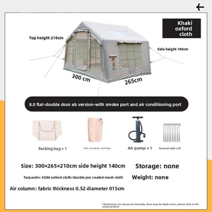 <span class=keywords><strong>Tente</strong></span> <span class=keywords><strong>Gonflable</strong></span> Familiale Grande Taille 8m² Portable pour Camping Extérieur, Imperméable en <span class=keywords><strong>Toile</strong></span> ou Oxford – Vente Chaude, Personnalisable, Prix Usine - Product Image 2