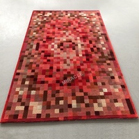 Grands tapis modernes rose crème Tapis à carreaux rétro personnalisés pour le salon