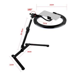 Luce ad Anello LED per Fotografia e Video <span class=keywords><strong>YouTube</strong></span>, 26CM, con Treppiede, Telecomando, Illuminazione per Selfie e Riprese di Cucina - Product Image 5