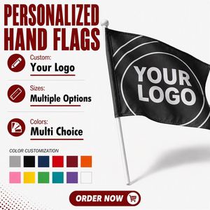Corporate Gift Custom Hand Logo Printed Waving <b>Flags</b>, Cost Effective Solutions <b>for</b> Any Budget, Oem Factory Direct - Product Image 1