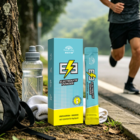Poudre d'électrolytes hydratante personnalisée OEM sous marque privée, 11 vitamines, 4 minéraux, taurine, glucose, mélange de boisson au fruit de la passion