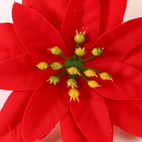 Weihnachtliche Stoffblumen-Dekorationen Gold Silber Rot Mehrschichtige Farbige Simulationsblumen Europäischer Stil Handgefertigter Weihnachtsbaum