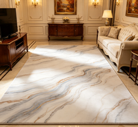 Tapis de salon et tapis de chambre 3D épais en polyester, fabriqué à la machine, antidérapant, écologique, design moderne