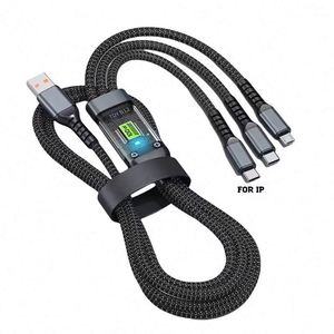 Câble de charge super rapide 3-en-1 120W pour téléphones Android USB Type-C, idéal pour voiture et salon, vente directe usine pour Huawei - Product Image 6