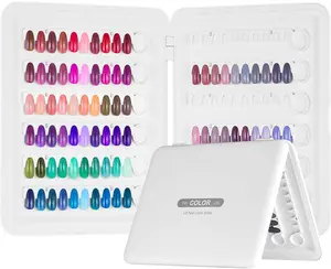 120 Color Portable C9 Nail Color Card Gel Polish Display Book Nail Swatch Book Nail Color Book