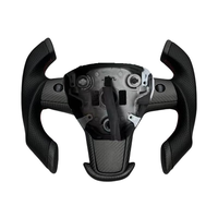 Volant en fibre de carbone véritable en gros, compatible avec Tesla Model Y 3 X S, utilise les boutons du véhicule d'origine