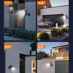 Lámpara Solar de Seguridad para Exteriores con Bombillas LED, Resistente al Agua, de Montaje en Pared, para Jardín - Product Image 2