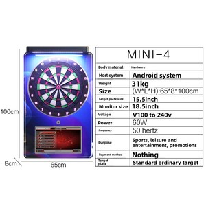 Macchina per Freccette a Gettoni con Gioco <span class=keywords><strong>Online</strong></span> Intelligente, Mini Plus per Sale Giochi - Product Image 2