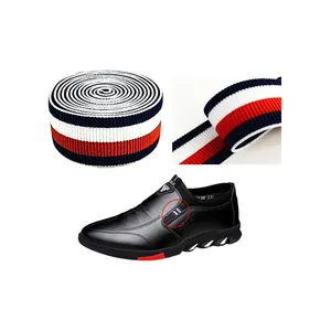 Free Sample Custom Logo Widtn Color Textile Flat Leather Shoes Elastic Band