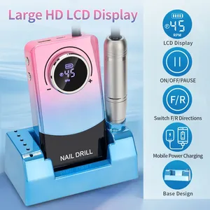 DianaBeauty - Taladro de Uñas Recargable Inalámbrico de 45000 RPM, Lima de Uñas Eléctrica Portátil, Cortador de Manicura, Herramientas para Uñas - Product Image 3