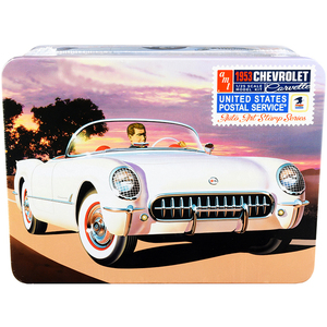 DCD Skill 2 modello Kit 1953 Chevrolet Corvette modello 1/25 scala USPS (servizio postale degli stati uniti) a tema latta da collezione - Product Image 1