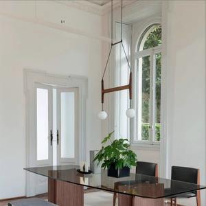 Lámpara de Techo de Madera Maciza Estilo Wabi-sabi Italiana Porada ASTRA, Luz Blanca Cálida para Restaurantes, Casas de Huéspedes y Bares - Product Image 1