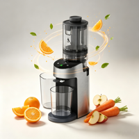 OEM Citrus- en groentesapcentrifuge met gaasfilter, slowjuicer, krachtige DC-motor, eenvoudig te reinigen, hoge opbrengst, sapcentrifuge met aangepaste logo's