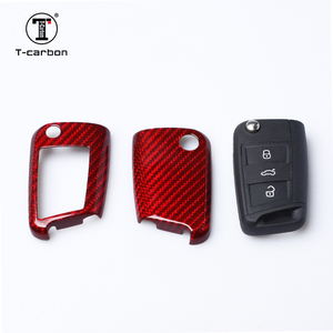 Accessori per auto T-carbonio custodia per chiavi a distanza custodia per chiavi portachiavi per VW Golf 7 MK7 in fibra di carbonio portachiavi per auto accessori - Product Image 6